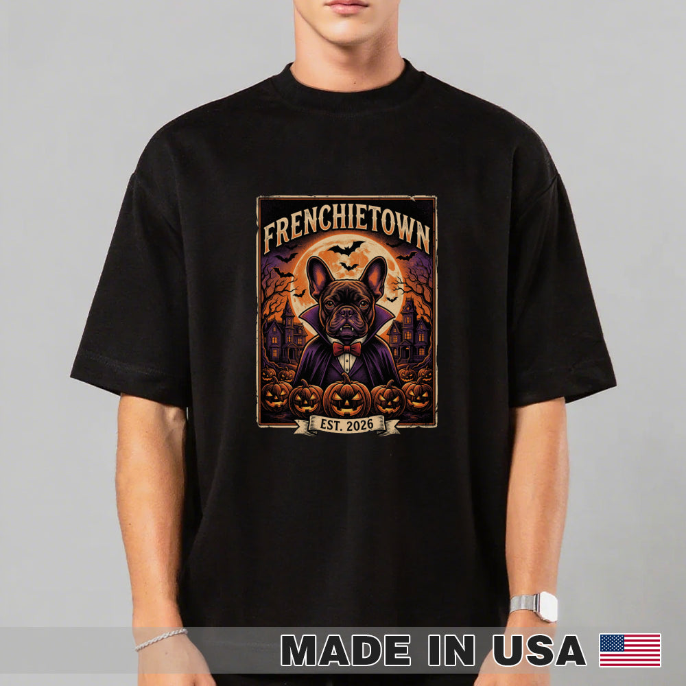 FRENCHIE TOWN Halloween - Unisex T-Shirt
