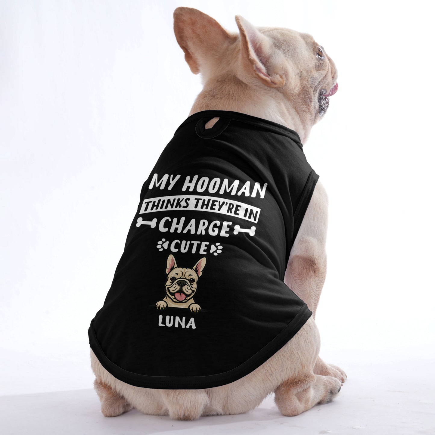 My Hooman - Personalized Frenchie Shirt | Custom Dog T-Shirt for French Bulldogs