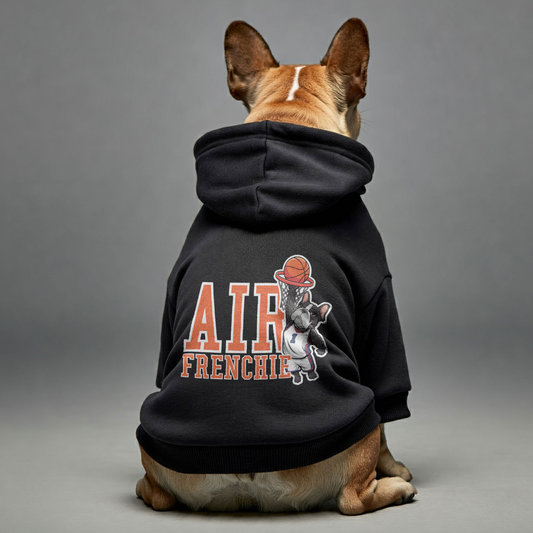 Air Frenchie - Sudadera con capucha personalizada de bulldog francés con frases divertidas: elegante, acogedora y de primera calidad, 100 % algodón.