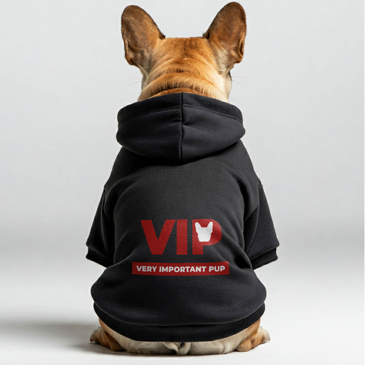VIP - Sudadera con capucha personalizada de bulldog francés con frases divertidas: elegante, acogedora y de primera calidad, 100 % algodón.