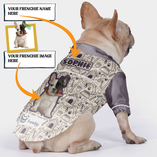 Pyjama personnalisé avec le nom et la photo de votre bouledogue français