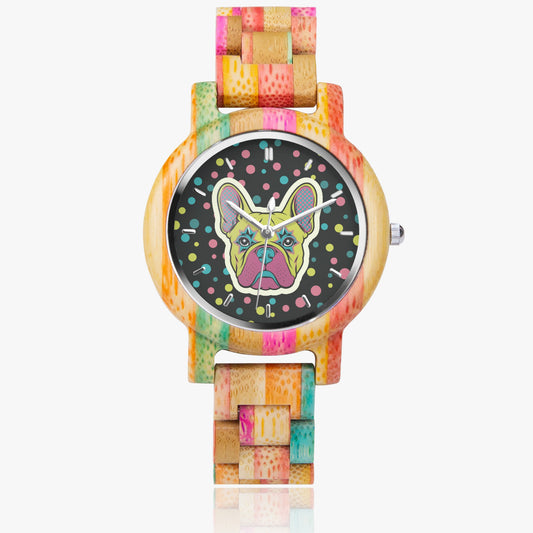 Bubba - Stylish Wooden Watch for Frenchie Lovers