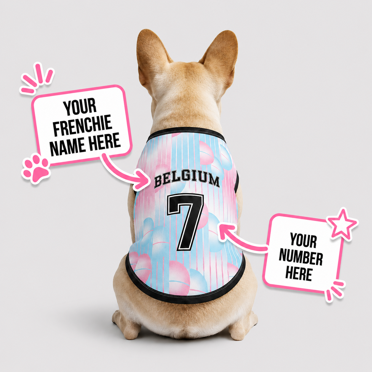 Personalized belgium away - jerseys for Frenchies