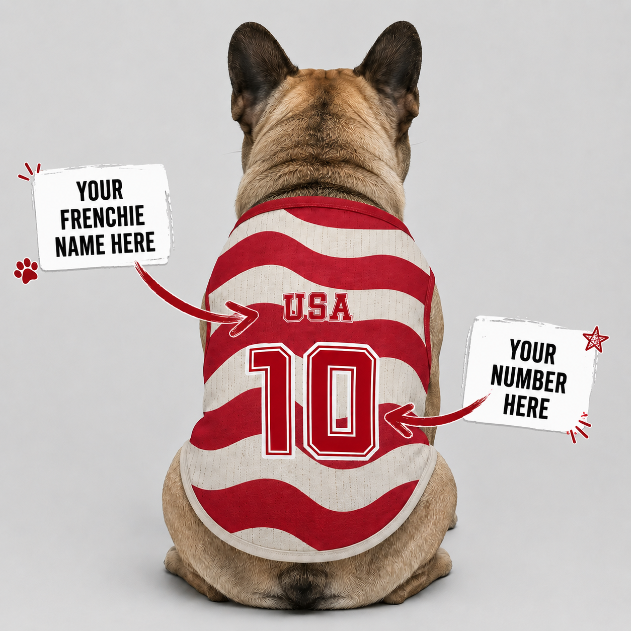 Personalized usa home - jerseys for Frenchies