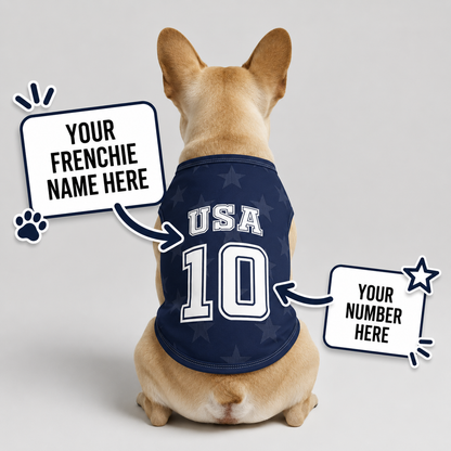 Personalized usa away - jerseys for Frenchies