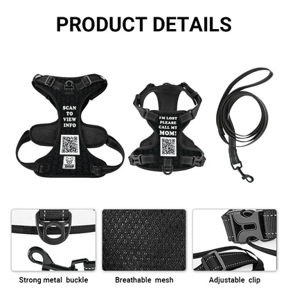 Gus - Personalized No-Pull French Bulldog Dog Harness