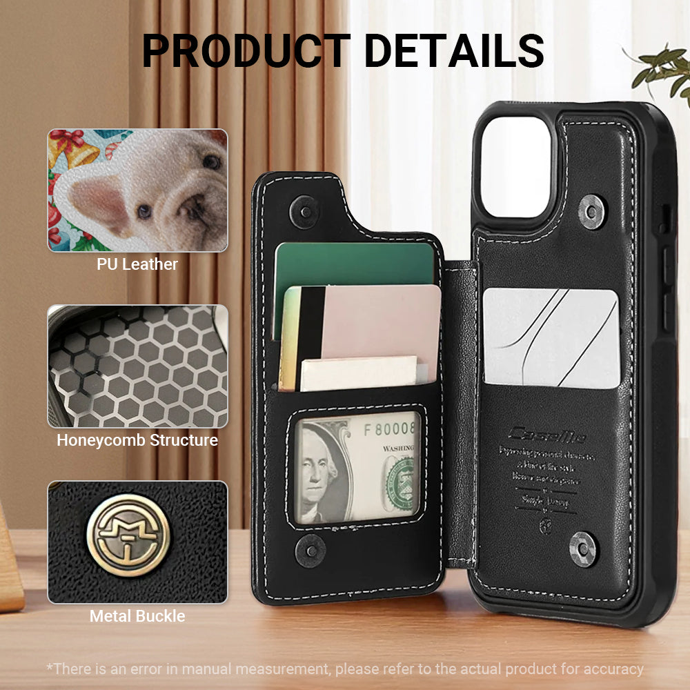 Ames - Personalized  Leather Wallet Case for for iPhone & Samsung