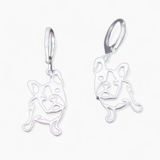 Fregild French Bulldog Earring Silver – Unique Dog Jewelry