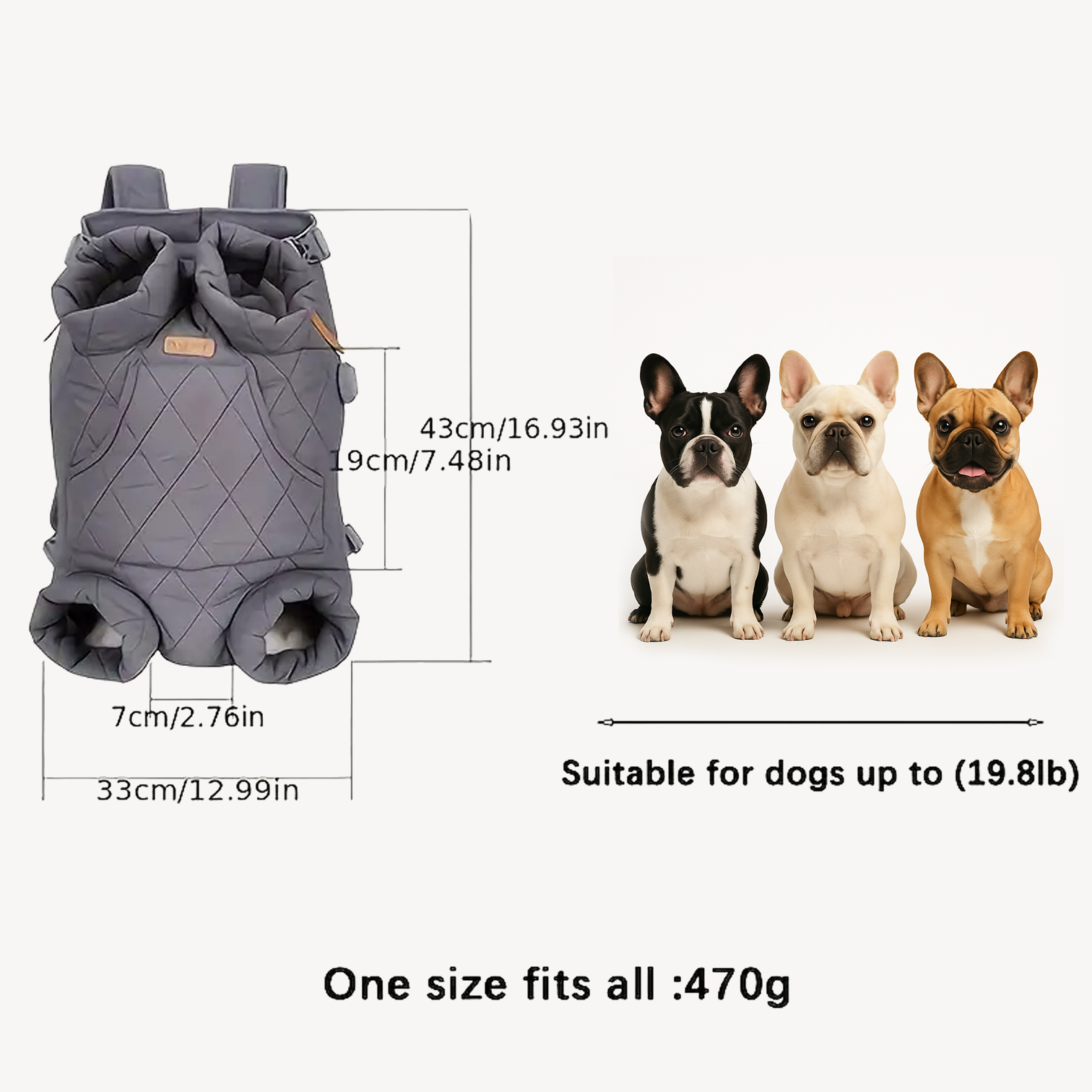ChillBully Ergonomic Travel Backpack for Frenchies