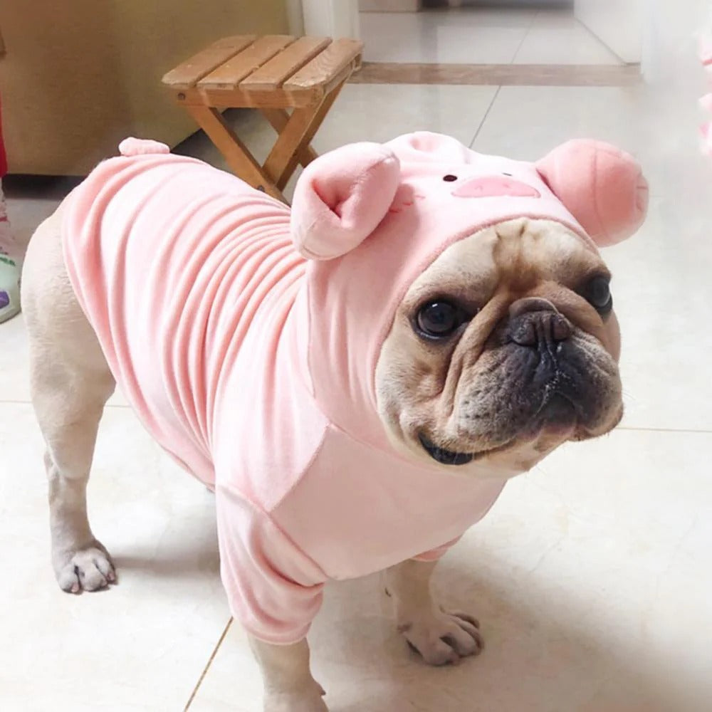 French bulldogs Piggy Hoodie Costume