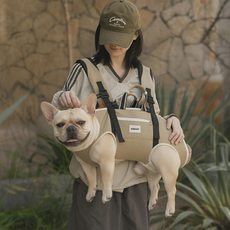 Frenchie Backpack PawVoyage Frenchie Backpack Carrier – Soft Hands-Free Dog Backpack