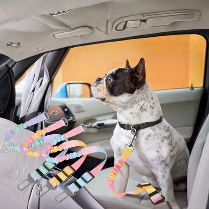 PawLuxe™ Frenchie Car Safety Seat Belt – Adjustable Anti-Rope Dog Seat Belt