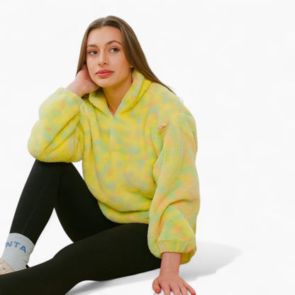 Barkana Frenchie Human Matching Hoodie – Tie-Dye Soft Plush Sweatshirt for Dog and Owner