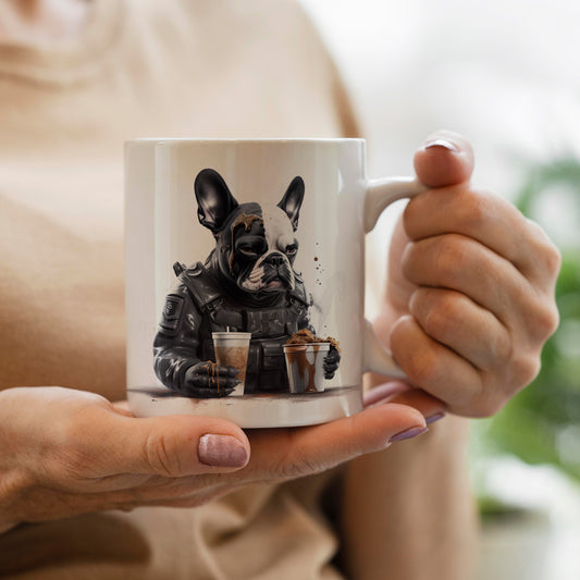 Captivating Frenchie-Inspired Ceramic Coffee Mug