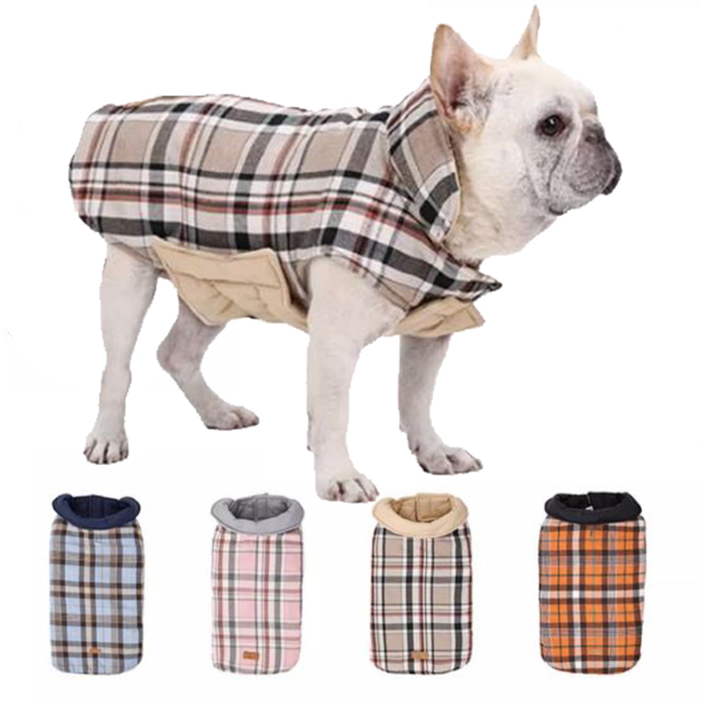 Frenchie Double-Sided Plaid Vest