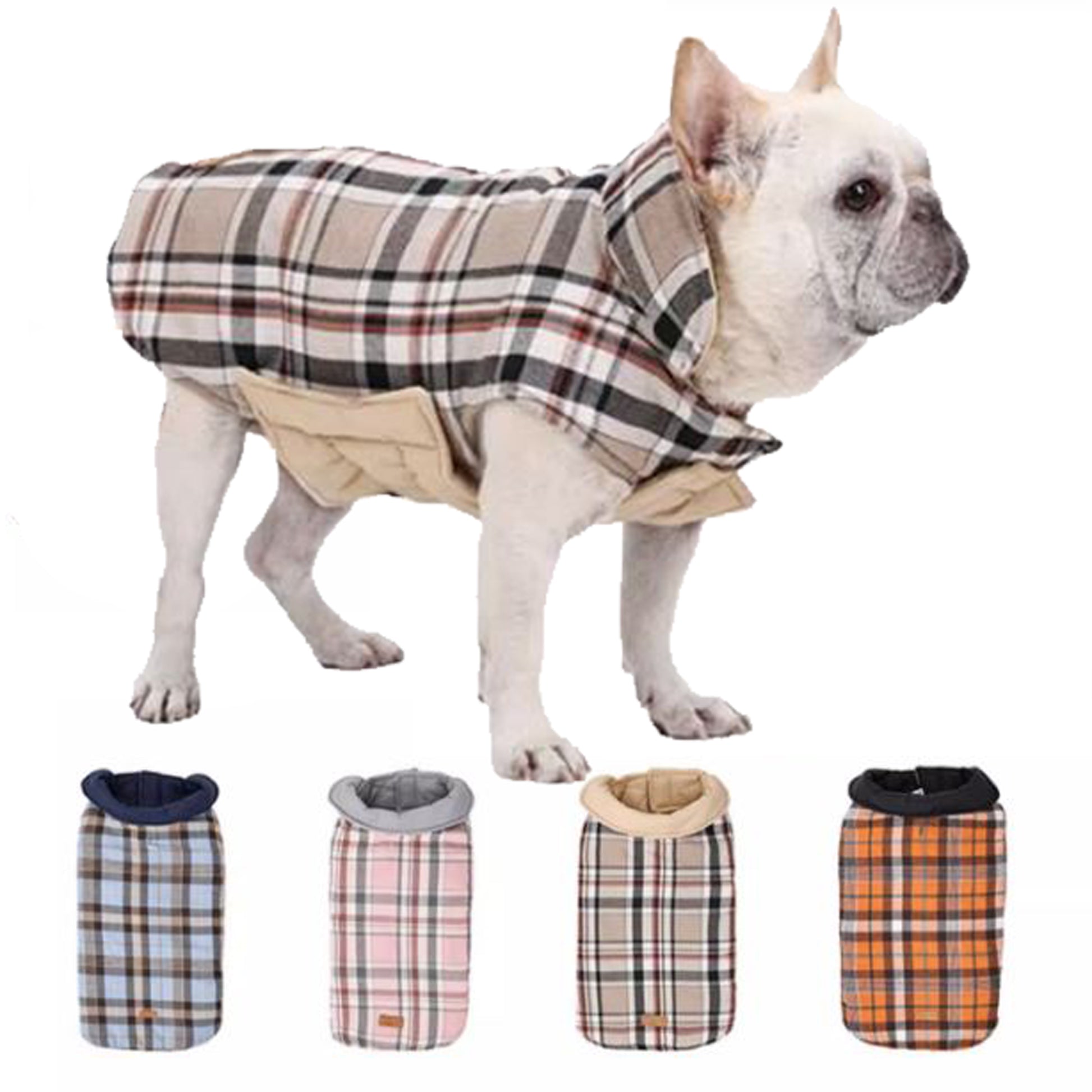 Frenchie Double-Sided Plaid Vest