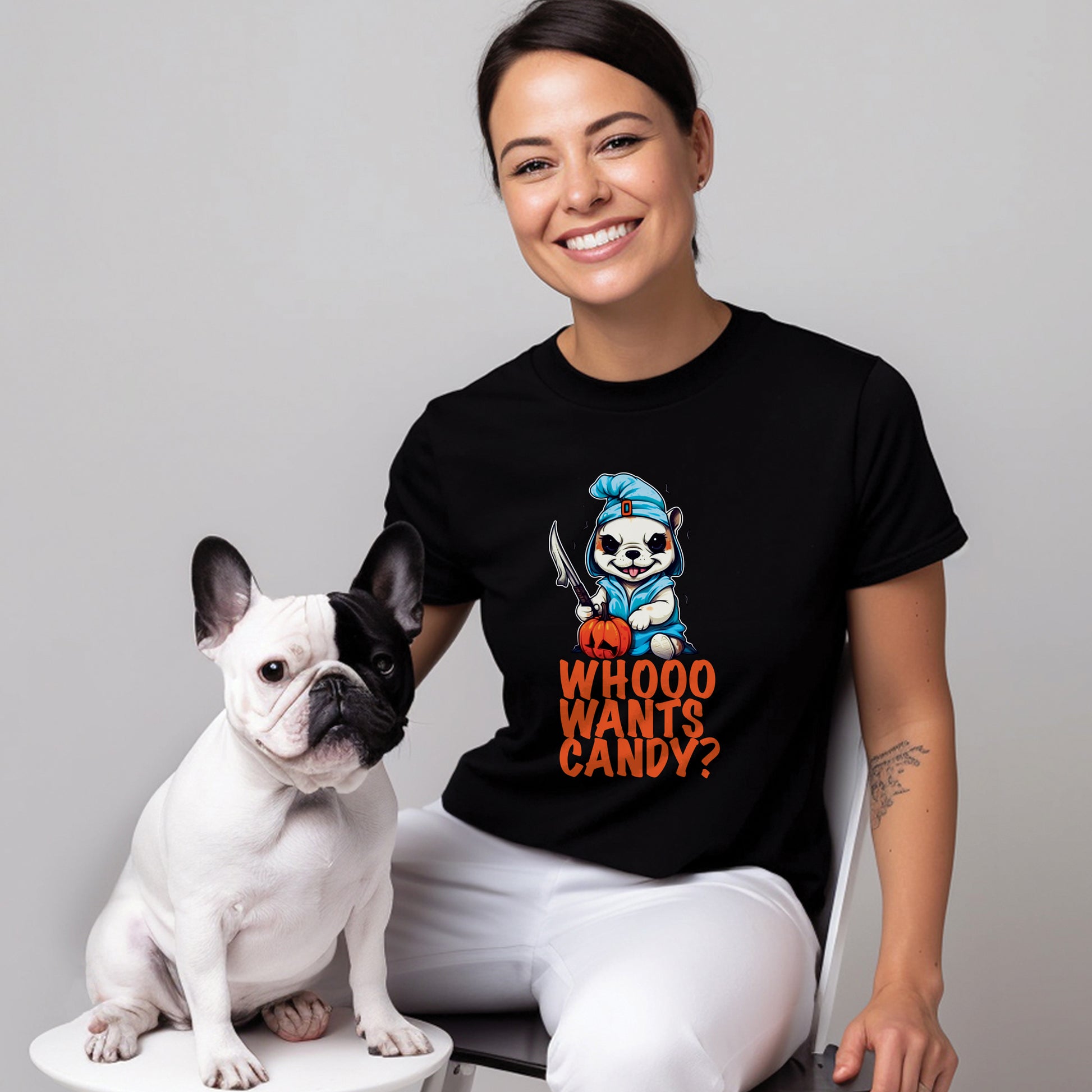 Frenchie Halloween Dog Apparel - Unisex T-Shirt