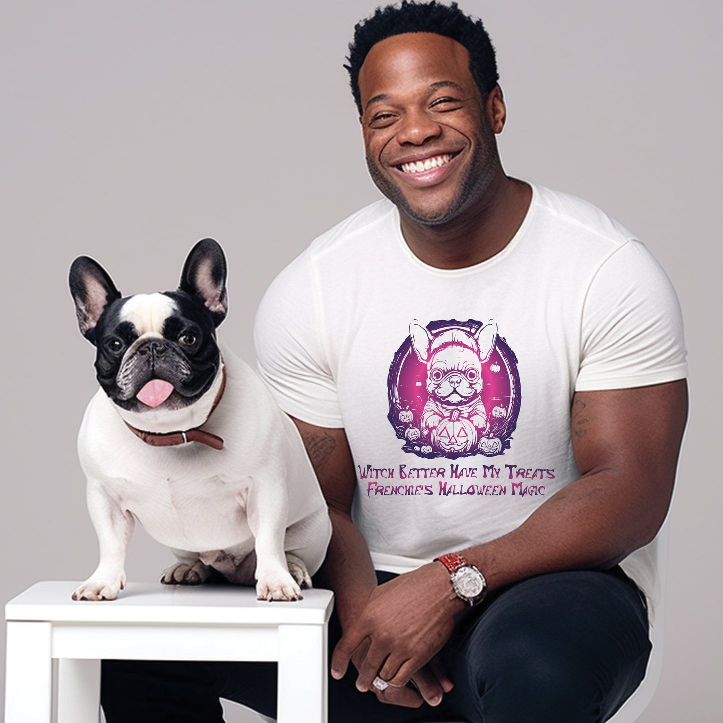 Frenchie Halloween Vibes - Unisex T-Shirt