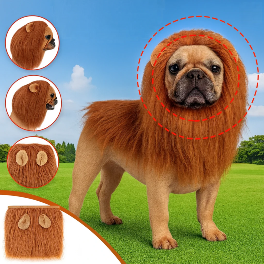 Frenchie Lion Mane Costume