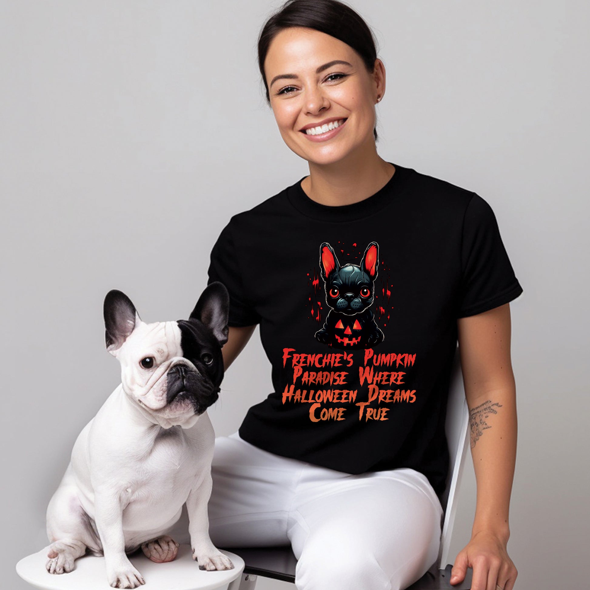 Frenchie Pumpkin Parade - Unisex T-Shirt