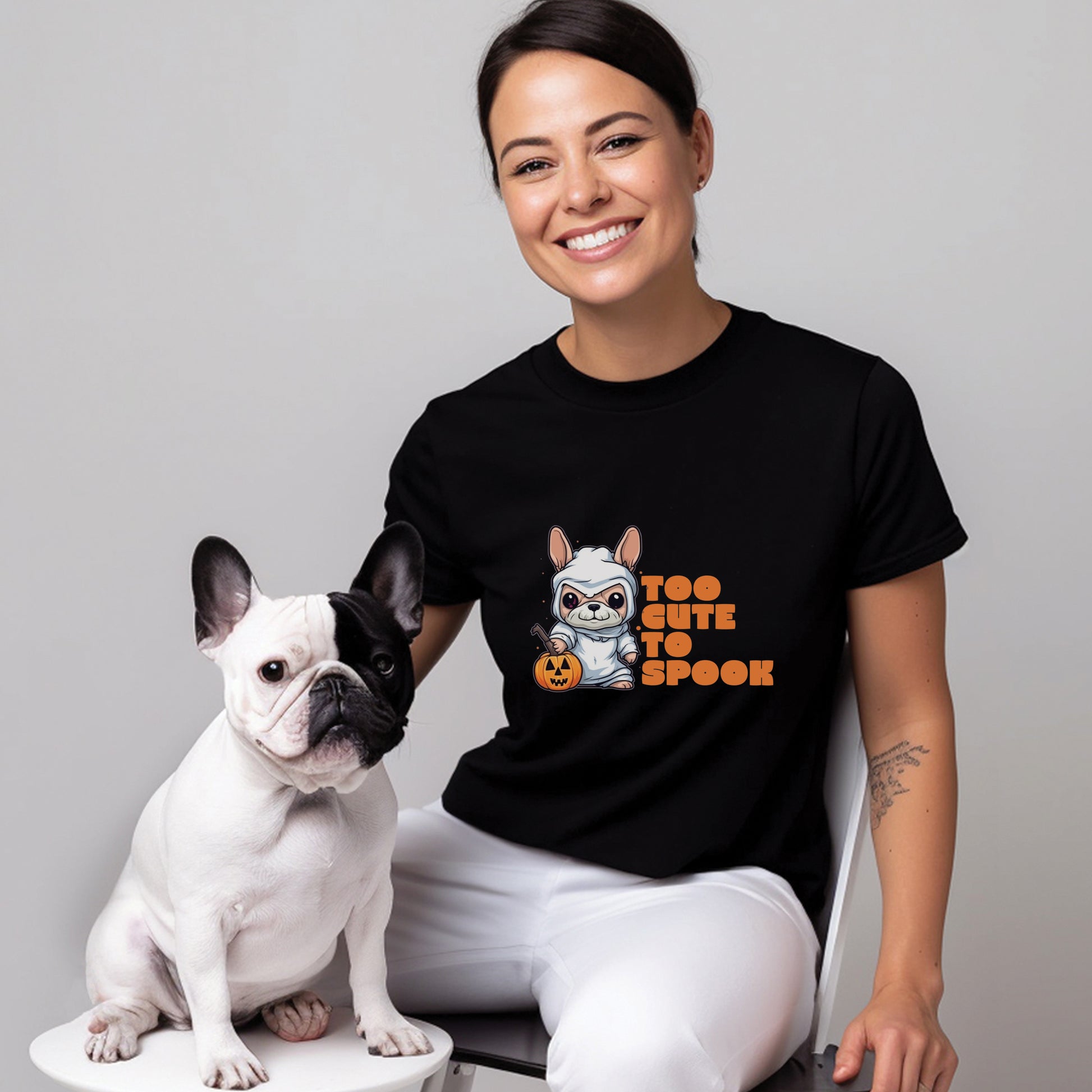 Frenchie Too Cute print – Unisex T-Shirt