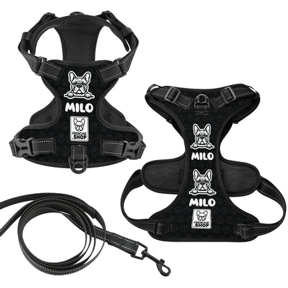 Winston - Personalized No-Pull French Bulldog Dog Harness