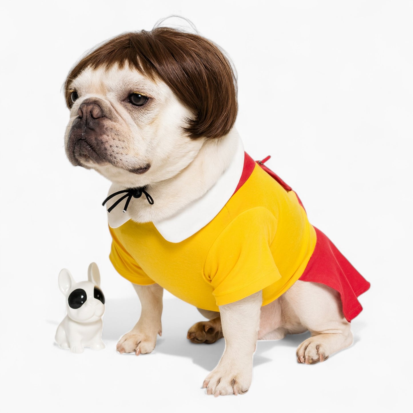 Funny Halloween frenchie wig