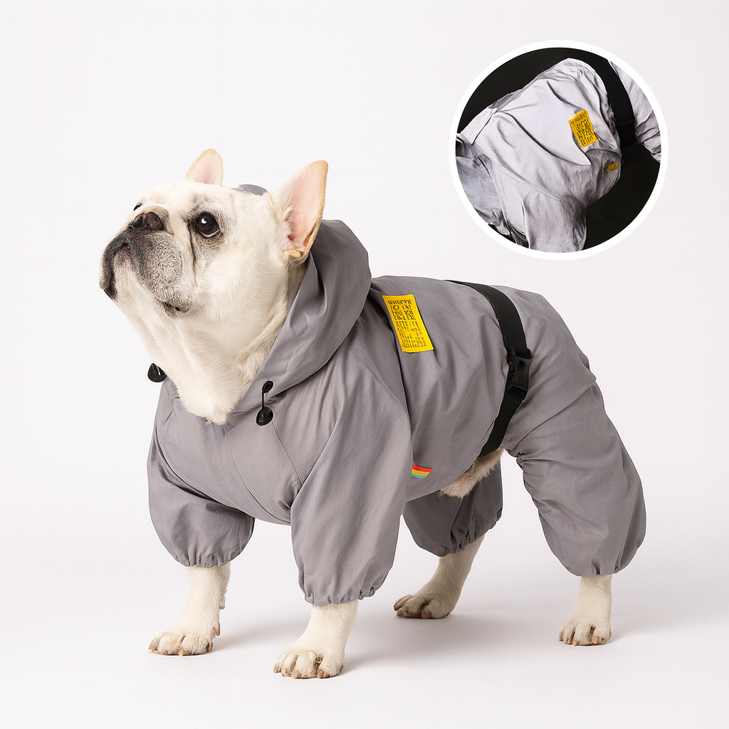 Furiva Frenchie Reflective Raincoat