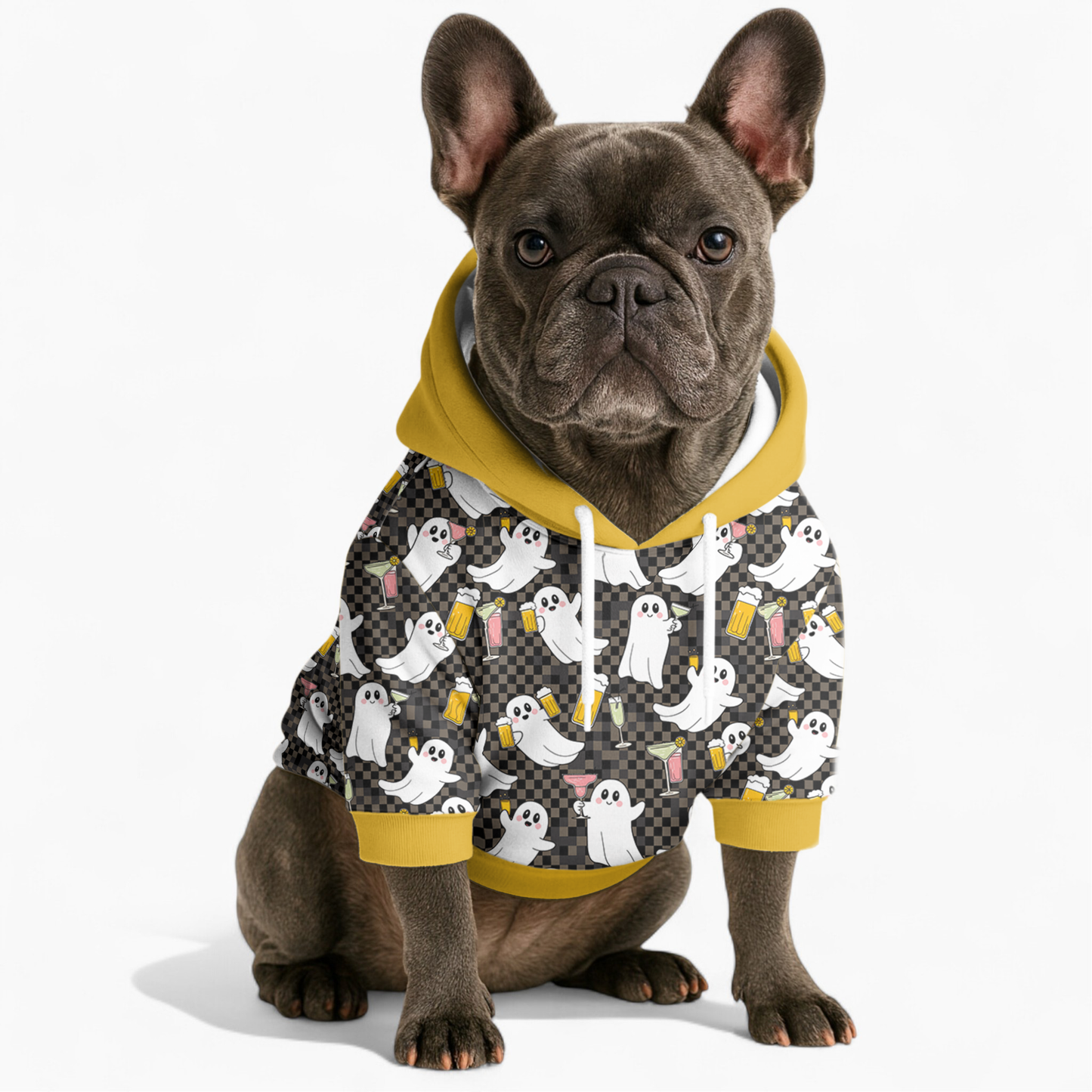  Ghost French bulldog Hoodies