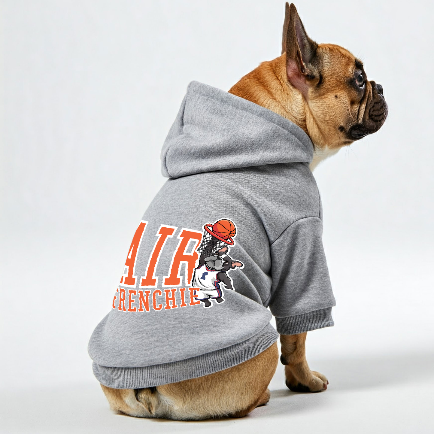 Air Frenchie - Sudadera con capucha personalizada de bulldog francés con frases divertidas: elegante, acogedora y de primera calidad, 100 % algodón.