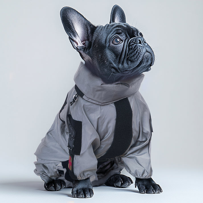 WetPaw Frenchie Rain Jacket Reflective Hoodie