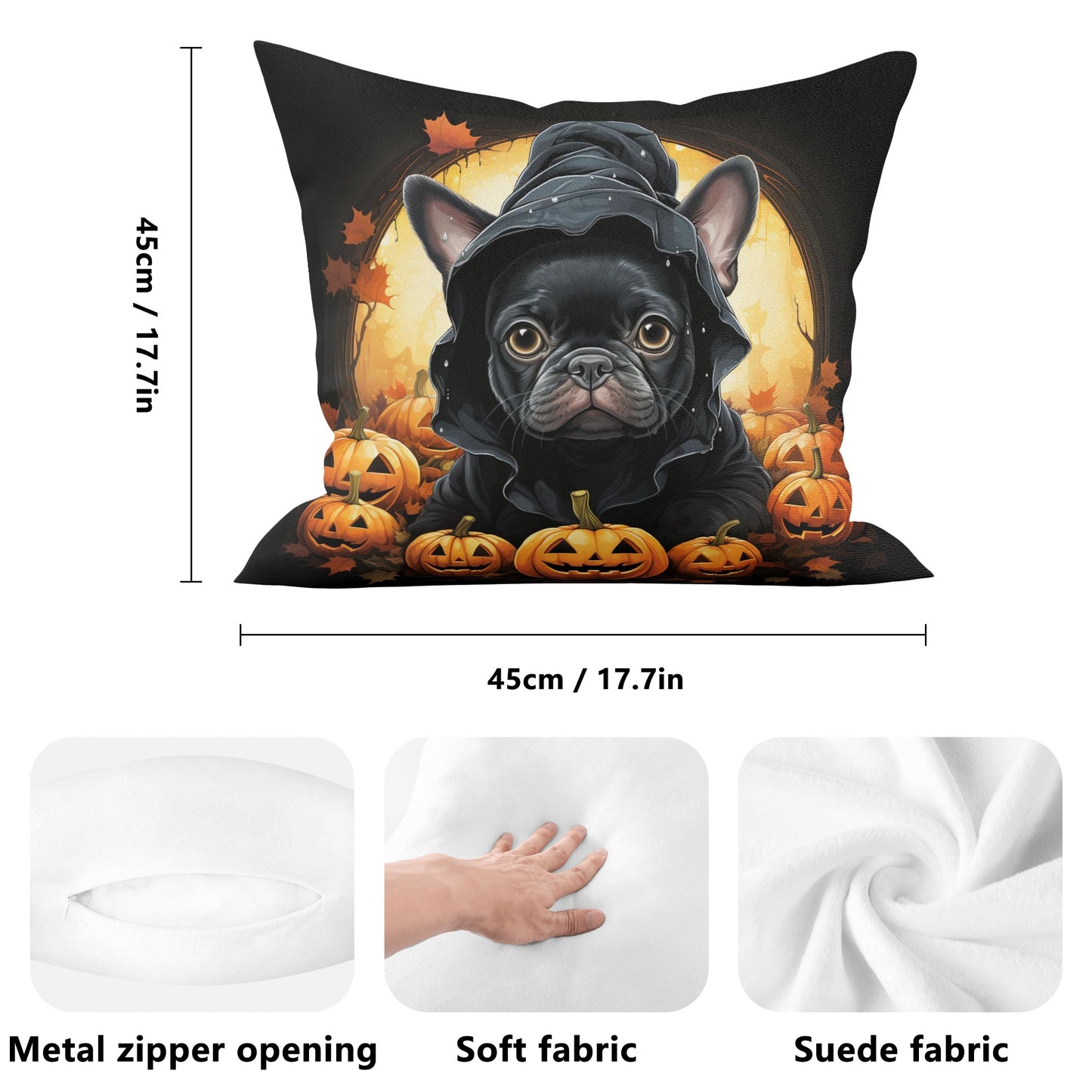 Halloween vibes - Pillow Cover size info