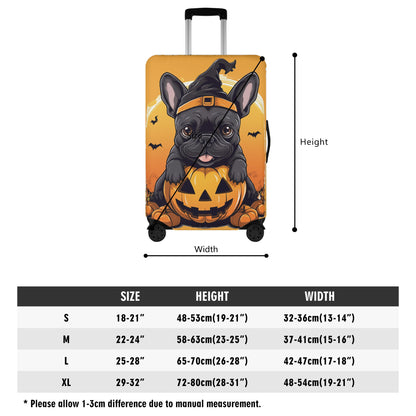 Halloween vibes Luggage Cover size chart