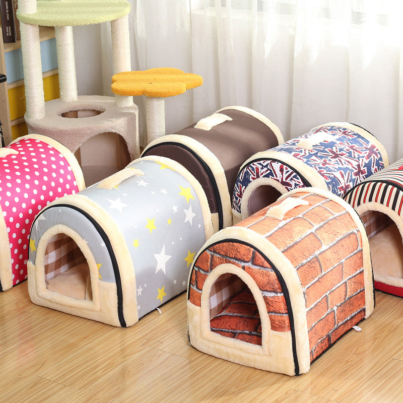 SnugglePaws-Indoor-Frenchie-House-Nest-with-Mat-Snuggle-Up-in-Style-and-Comfort-www.frenchie.shop