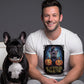 Frenchie in Halloween - Unisex T-Shirt