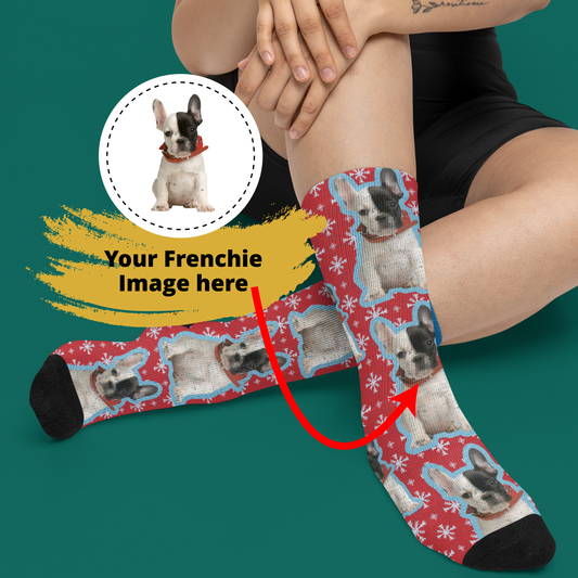 Custom socks  with Frenchie Photo