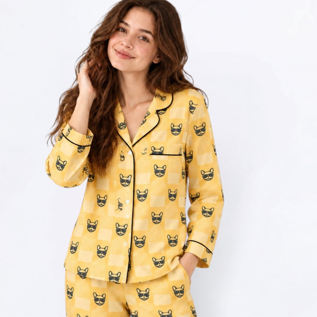 Tily – Matching Frenchie  Pajamas | Soft Satin Pajamas