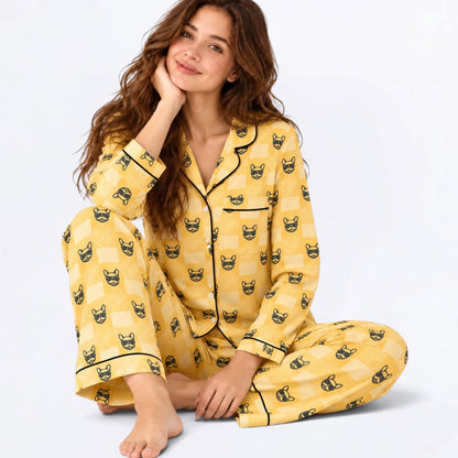 Tily – Matching Frenchie  Pajamas | Soft Satin Pajamas