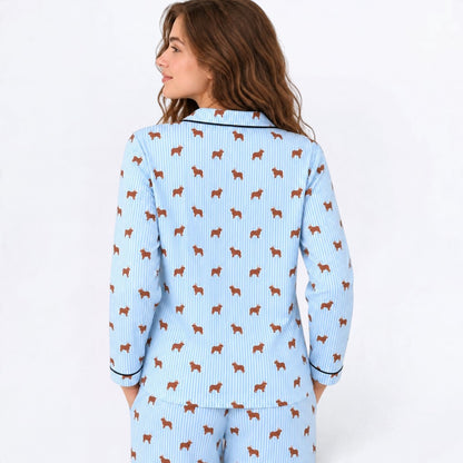 Gigi  – Matching Women's Satin Pajamas | Soft Silky Two-Piece Sleepwear Set