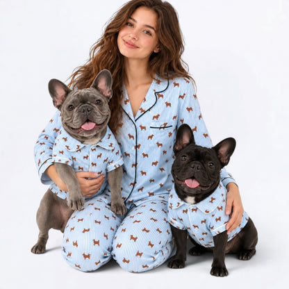 Gigi – Matching Frenchie  Pajamas | Soft Satin Pajamas