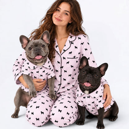 Nala – Matching Frenchie  Pajamas | Soft Satin Pajamas