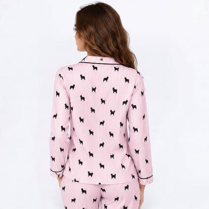 Nala  – Matching Women's Satin Pajamas | Soft Silky Two-Piece Sleepwear Set