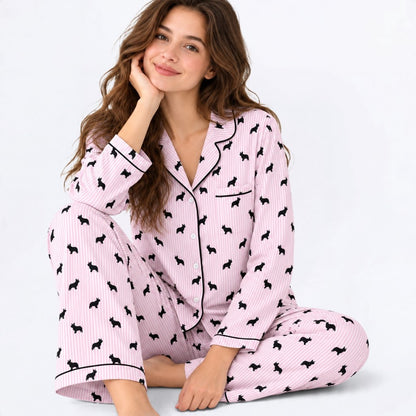 Nala  – Matching Women's Satin Pajamas | Soft Silky Two-Piece Sleepwear Set