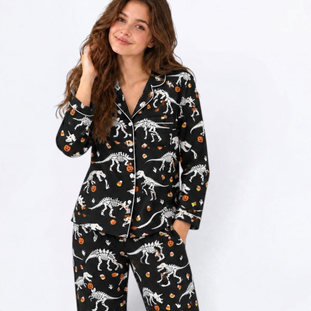 Scout  – Matching Women's Satin Pajamas | Soft Silky Two-Piece Sleepwear Set