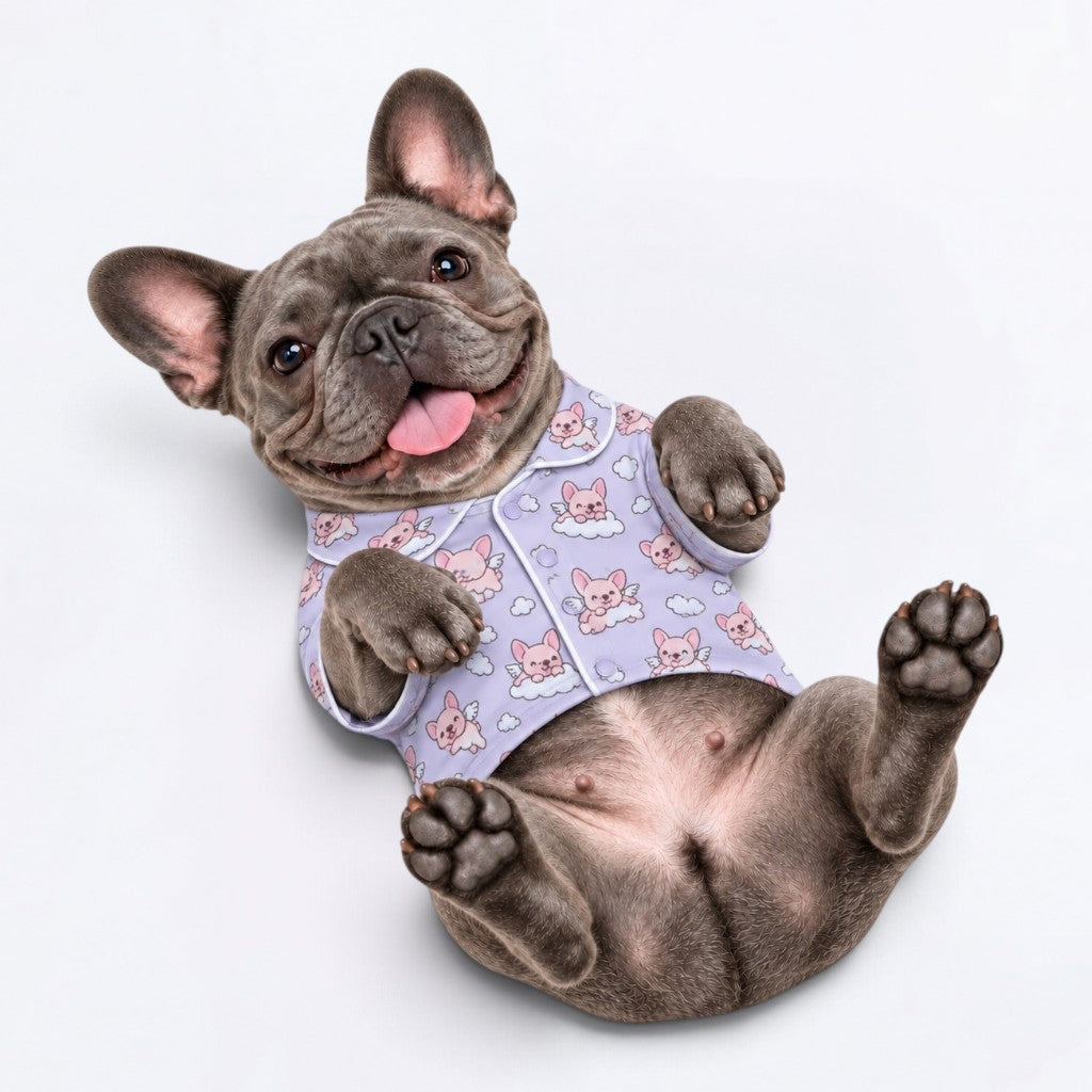Finn – Matching Frenchie  Pajamas | Soft Satin Pajamas