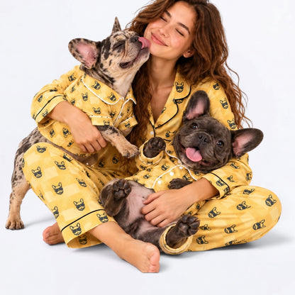 Tily  – Matching Women's Satin Pajamas | Soft Silky Two-Piece Sleepwear Set