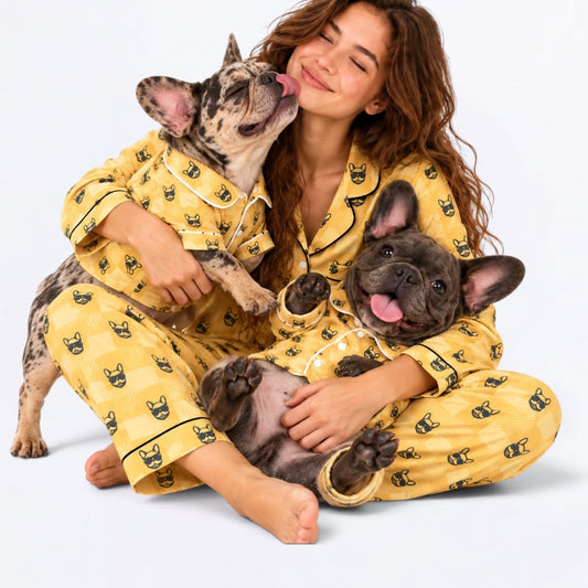 Tily – Matching Frenchie  Pajamas | Soft Satin Pajamas