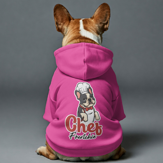 Chef Frenchie - Sudadera con capucha personalizada de bulldog francés con frases divertidas: elegante, acogedora y de primera calidad, 100 % algodón.