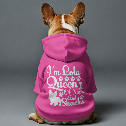 Sudadera con capucha personalizada de bulldog francés con frases divertidas y nombre personalizado: elegante, acogedora y de primera calidad, 100 % algodón.
