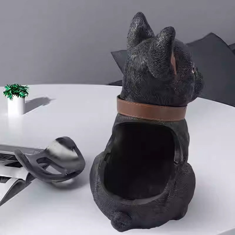 Nosepull Frenchie Tissue Box Holder – Cute Resin Dog Napkin Dispenser